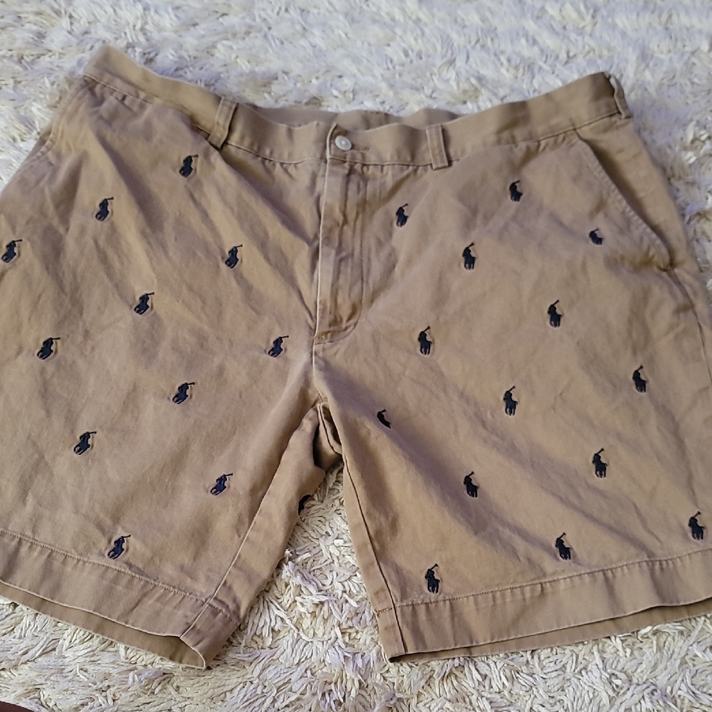 Polo by Ralph Lauren Khaki Shorts with Embroidered Logo